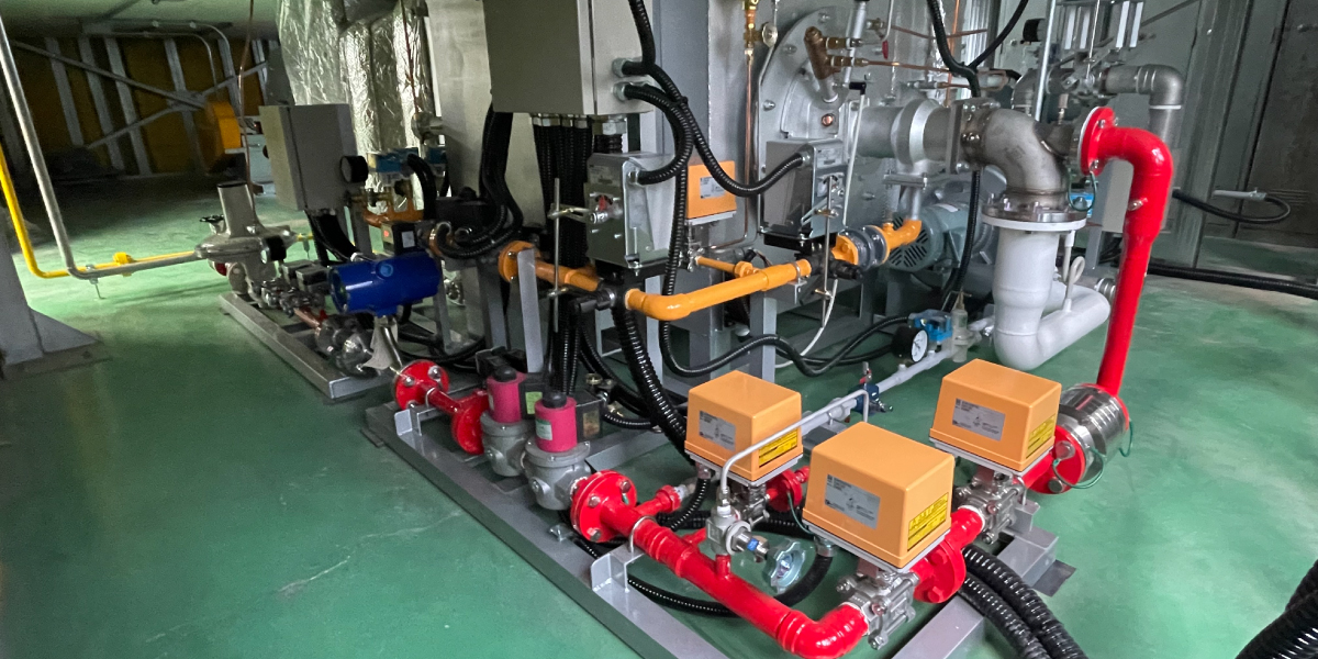 塗装乾燥炉で水素バーナ採用